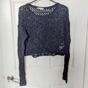 Abercrombie & Fitch Navy Blue Cropped Sweaty